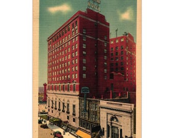 Hotel Bradford Boston Mass Linen Postcard 1940s Exterior View Tichnor Bros Unused