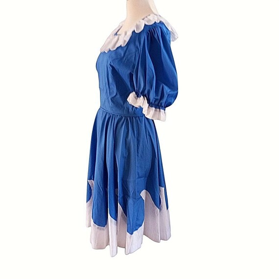 Handmade Square Dancing Swing Dress Blue with Eye… - image 2