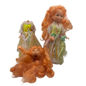 Vintage Lady Lovely Locks Maiden Curly Crown Doll Pixietails 1986-87 Mattel