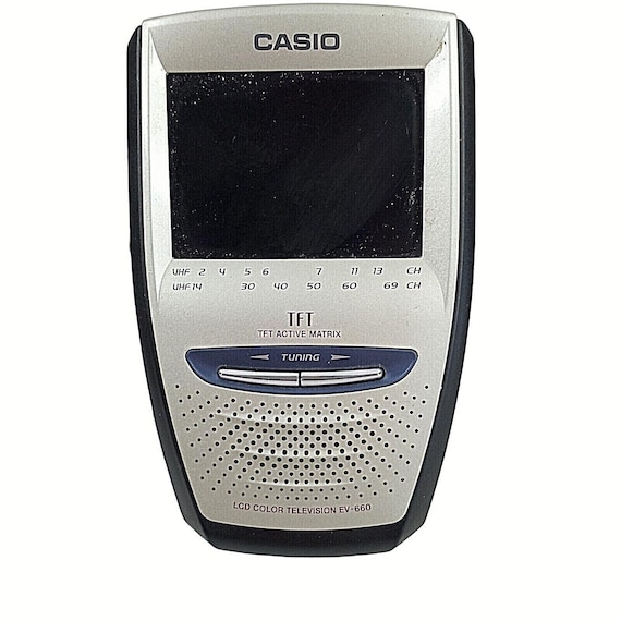 元祖リモート・テレビ電話・TeIe Eye・テレアイ・レトロ・マニア・未使用品 Vintage Casio EV 660 Handheld TFT Active Matrix TV Tested Works - Etsy