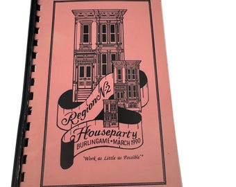 Region N 2 Houseparty Program March 1990 Burlingame Rare Historical Book