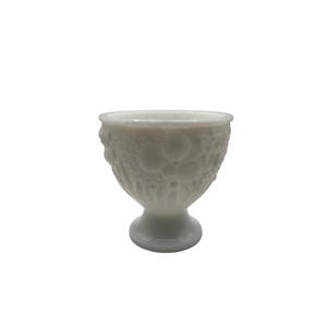 Avon Milk Glass Flower Pedestal Candy Dish Only No Lid