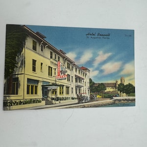 Carte Postale Hôtel Bennett St. Augustine Floride vintage