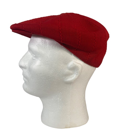 Vintage Kangol Red Size Medium Beret Hat Cap Knit… - image 2