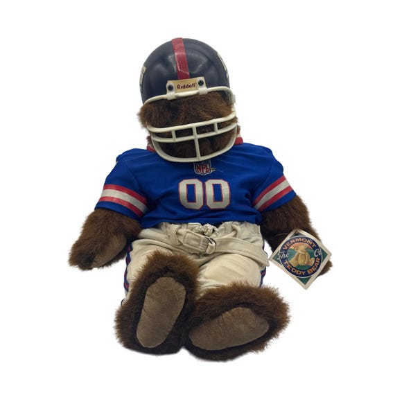 bear with helmet football NFL Giants Teddy Bear With Helmet & Jersey by Vermont Teddy Bear Co