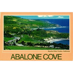 Vintage Postcard Abalone Cove Rancho Palos Verdes California Landscape Scene