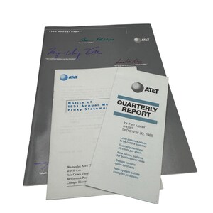 AT&T 1990 Annual Report 1991 Proxy Statement and 1988 Quarterly Report Set