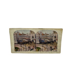 Carte Stéréoscope Antique 1925 Luna Park Coney Island New York