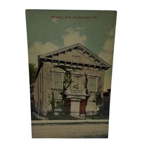 Vintage Postcard Of Masonic Hall Doylestown Pa Early 1900s Unused