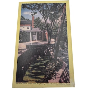 Carte postale Bureau d'affaires Moulin à papier Playhouse Brookside Drive Millburn NJ