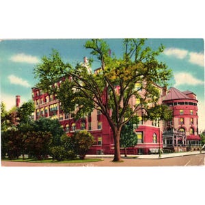 Carte postale vintage Hotel De Soto Savannah GA Tichnor Bros Linen inutilisé Made in USA