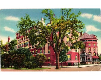 Vintage Hotel De Soto Savannah GA Postcard Tichnor Bros Linen Unused Made In USA