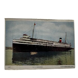 Vintage Postcard S.S. Noronic Northern Navigation Division 1941