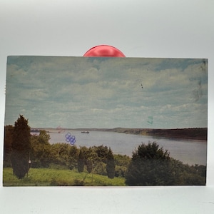 Vintage Hudson River Kingston Point carte postale pittoresque des années 1940 avec note manuscrite