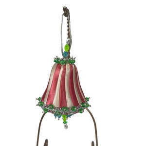 Vintage Satin and Beaded Bell Shaped Ornament