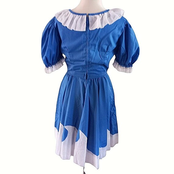 Handmade Square Dancing Swing Dress Blue with Eye… - image 4