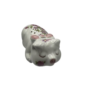 Vintage 1978 Ceramic Pig Potpourri Pomander Holder Avon Design Ceramarte, 4.5&#39;&#39;