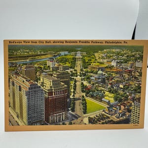 Carte postale de Philadelphie Vue plongeante depuis l'hôtel de ville Benjamin Franklin Parkway