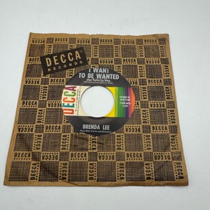 Brenda Lee - I Want To Be Wanted 45 RPM Vinyl Record - Decca Records