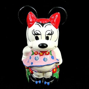 Vintage Mickey Minnie Mouse Cookie Jar Disney Turnabout 2 Face Custom1940s