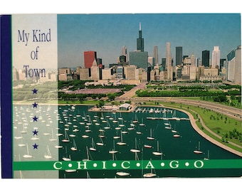 My Kind Of Town Chicago Grant Park Skyline Postkarte Vintage Fotografie