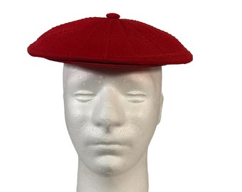 Vintage Kangol Tamaño Rojo Media Boina Sombrero Gorra Material de Punto