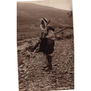 Hirtin Jerusalem Vintage Echtfoto Postkarte Unbenutzt Amerikanische Kolonie Foto 47