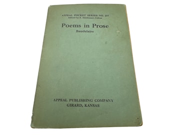 Appeal Pocket Series No. 237 Poems In Prose By Baudelaire