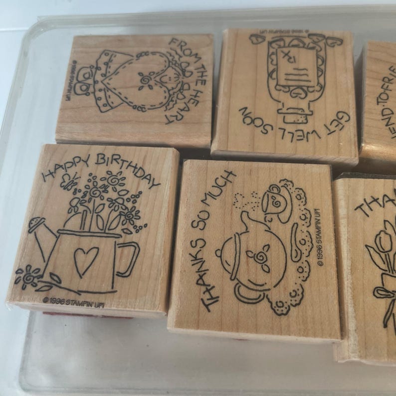 Stampin up Wooden Mounted Rubber Stamp Set Assorted Designs Holidays ...