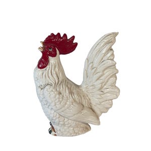 Vintage Ceramic Rooster Figurine 7&quot; Made in Taiwan