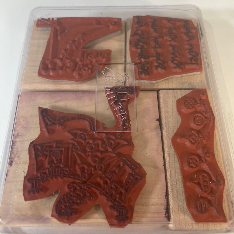 Stampin up Spruced up Rubber Stamp Set Retired 2004 Wood Mounted - Etsy