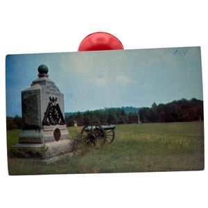 Postal del campo de batalla de Gettysburg, Batería D, 1.er Monumento de Artillería Ligera de Nueva York