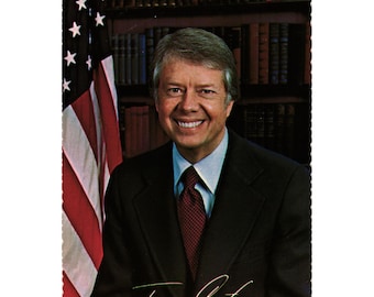 Postal de Jimmy Carter, 39.º presidente. Foto oficial de la Casa Blanca. Recuerdo de EE. UU.