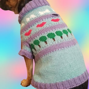 Colorwork Dog Sweater Knitting Pattern - My Favourite Things