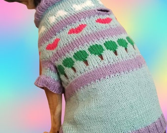 Patrón de tejido de suéter para perros Colorwork - Mis cosas favoritas
