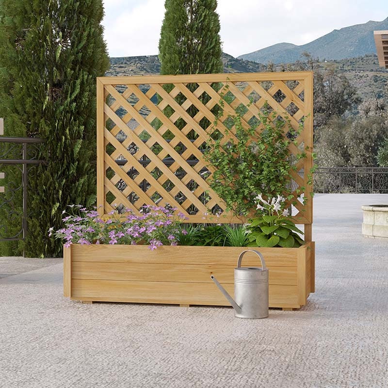Pflanzkasten mit Rankgitter/Spalier aus Kiefer von holz4home® Etsy.de