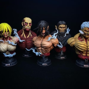 Buste Eren Jaeger 22 Cm – Figurine En PVC – Statue D’anime De Bureau – Détail Intense, Résiste à La Décoloration – Pour Fans De La Série