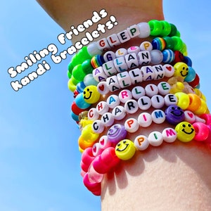 Kandi-armbanden met Smiling Friends-thema | KLAAR VOOR VERZENDING | cadeau | tekenfilm | kandi
