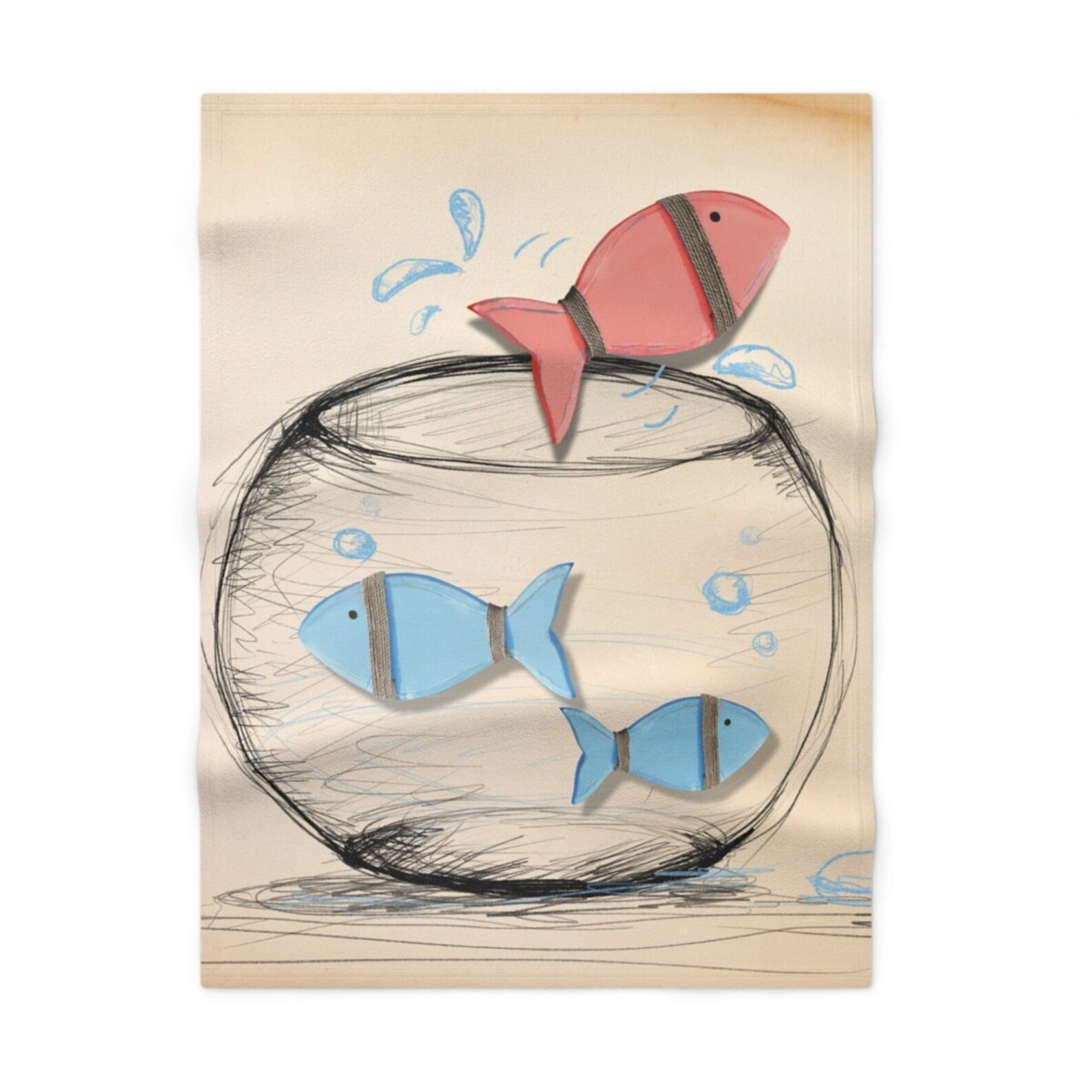 Blanket Soft Fleece Aquarium Fish Throws Etsy