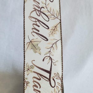 Fall Ribbon for Wreaths, Wired Ribbon for Bows, Thanksgiving Decor, Pumpkin Ribbon, Fall Wreath Supplies
