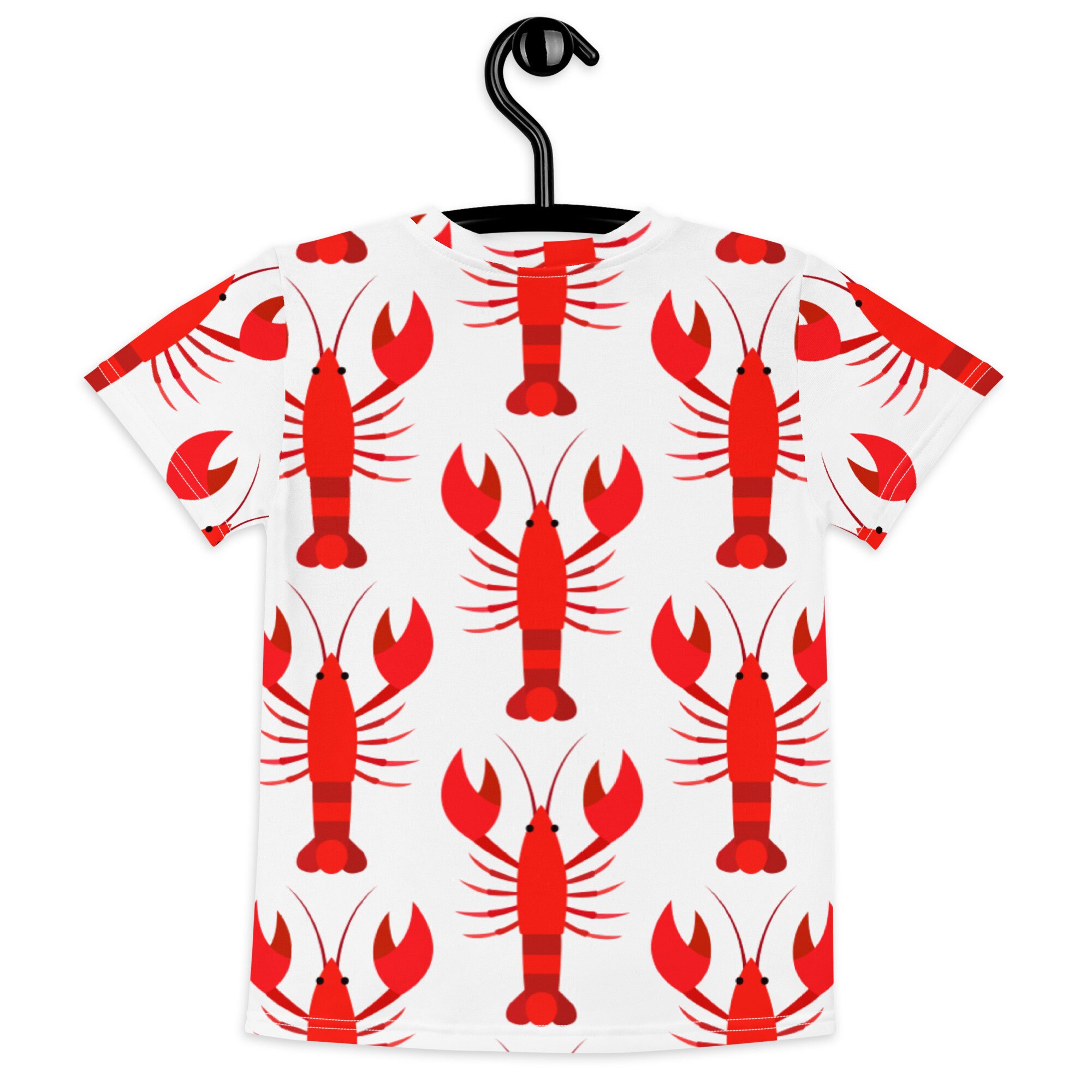 2 Piece Boys Lobster Shirt & Plaid Shorts