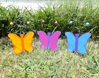 Outdoor Butterfly Decorations Yard Stakes