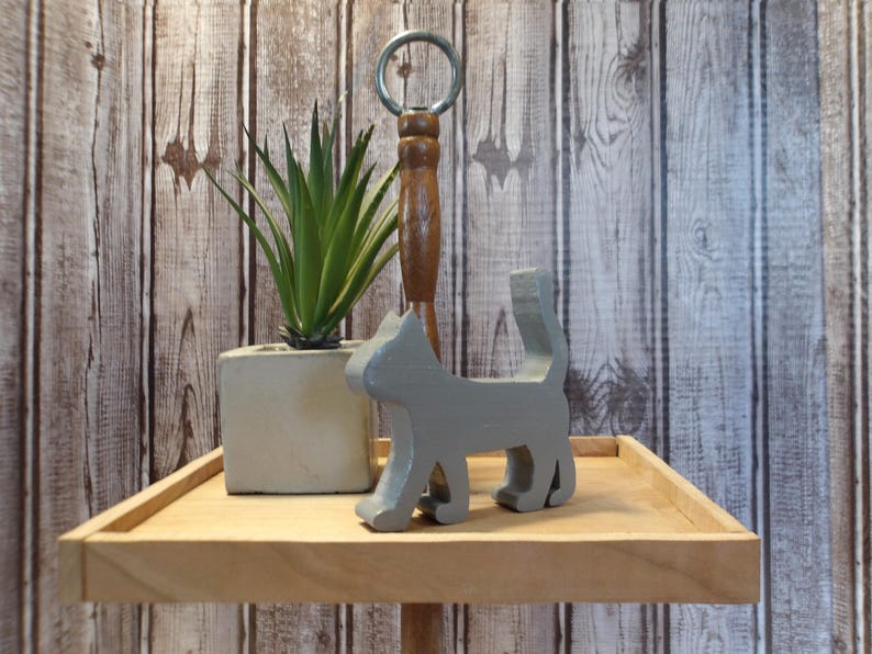 Cat Shelf Sitter Tier Tray Wood Knick Knacks Etsy