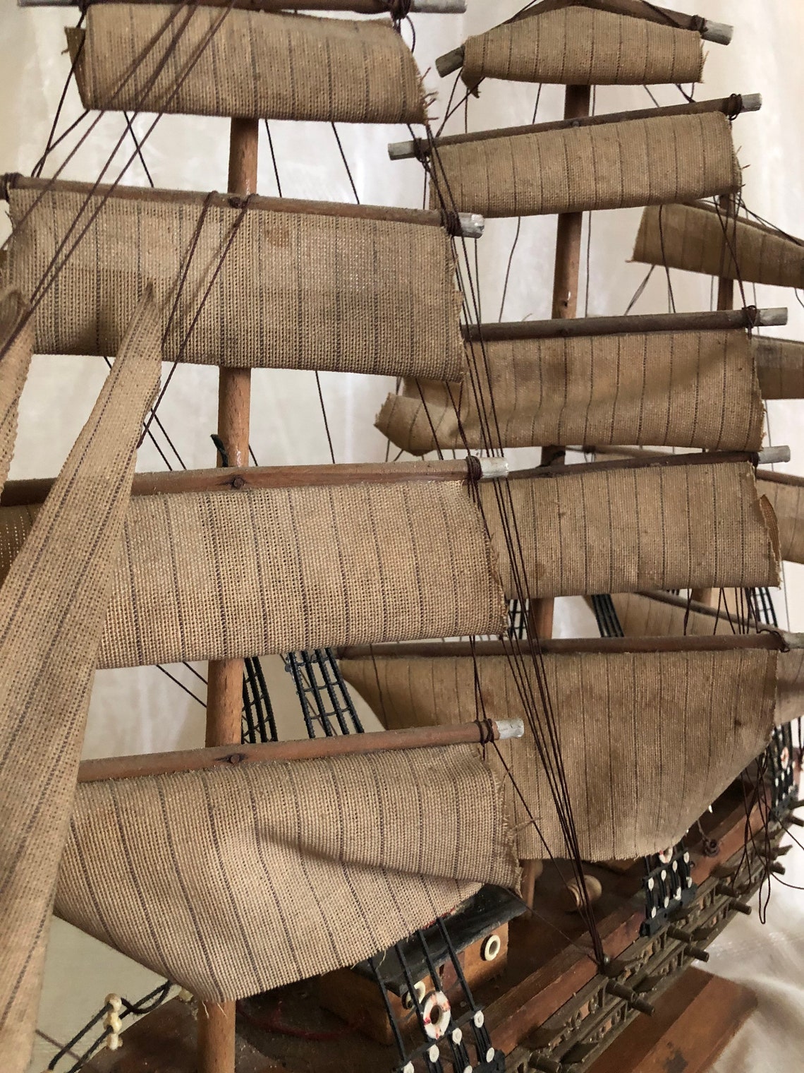 Vintage Wooden Model Ship Fragata Siglo XV111 Spanish Ship Etsy Canada