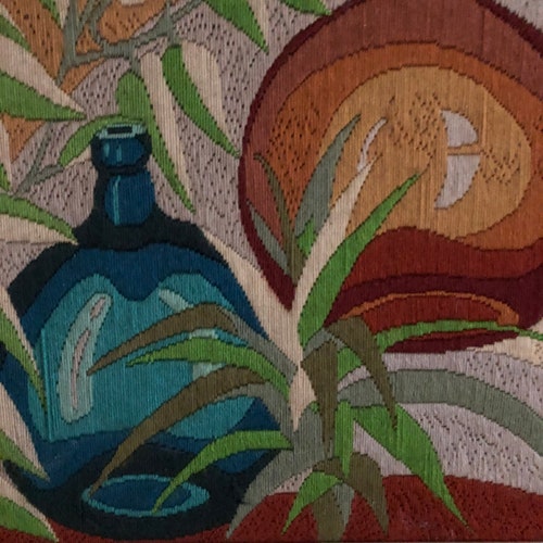 Mid shops century French wool work depicting Demi John