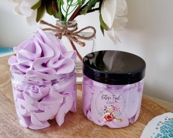 Violet Sparkle Scented Whipped Soap: Multi-Purpose for Bath, Shower or Shaving (100g Pot)