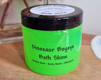 Dinosaur Themed Bath Slime: Novelty Gift, 3-in-1 Bubble Bath, Body Wash & Shampoo