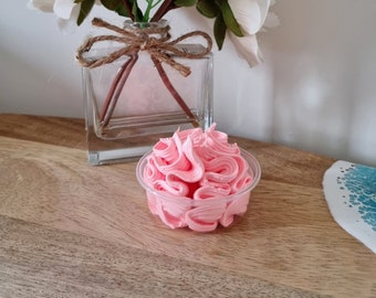 Raspberry Fizz Whipped Soap Sample with Kaolin Clay and Apricot Kernel Oil