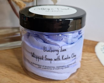 Blueberry Jam Scented Whipped Soap: Multi-Purpose for Bath, Shower or Shaving