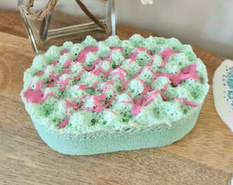 Strawberry & Lime Soap Infused Exfoliating Massage Sponge